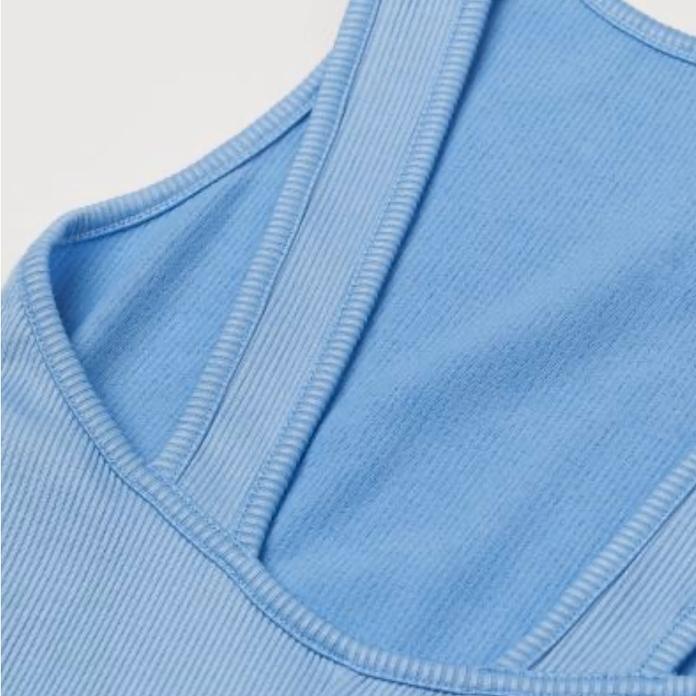 H&M Light Blue Ribbed Dress with Back Split! - Picture 3 of 6